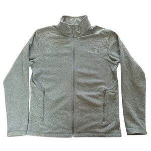 The North Face Men’s Zip Up Fleece Jacket Size Large Green GUC Pockets Outdoor